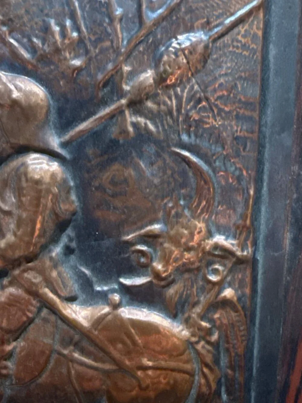 Knight Death and the Devil Copper Plaque 4 in. X 5.5 in.
